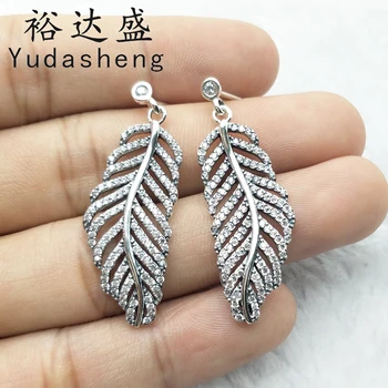 

Leaf feather earrings holiday birthday gift women fashion jewelry wholesale high quality
