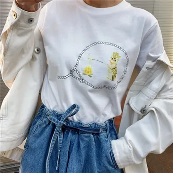 

2019 Early Spring and Summer New Cat Print Women T-shirt