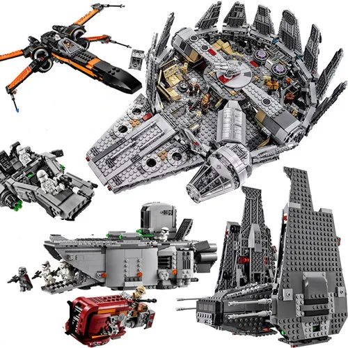 

Tie Fighter AT-TE Walker Darth Vader Castle Figure Building Blocks Brick Toys For Children Star Wars
