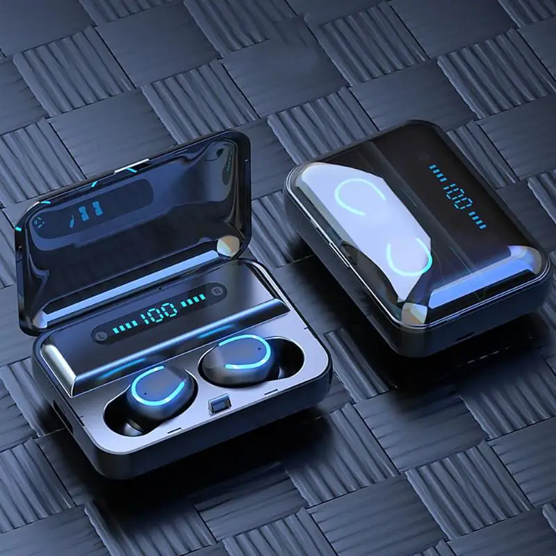 F9 5 TWS Беспроводная Bluetooth V5.0 мини гарнитура HD с голосом Графеновый бас Вибрирующая
