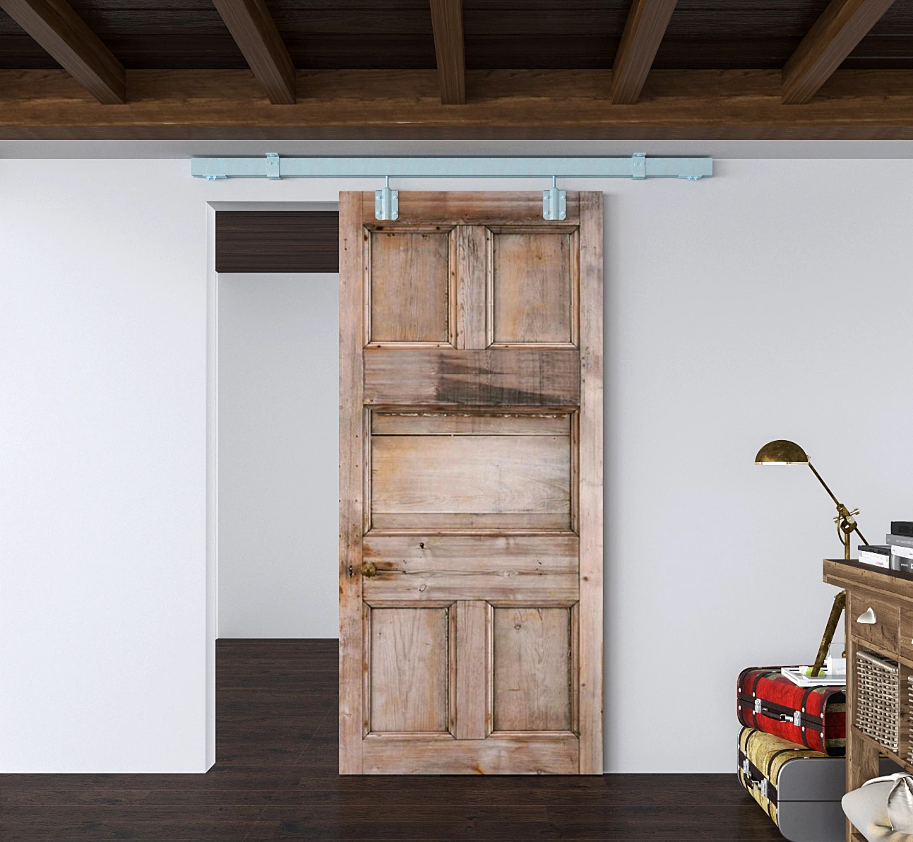 Sliding Door Hardware DIYHD 6.6FT Raw Material Galvanized Box Track