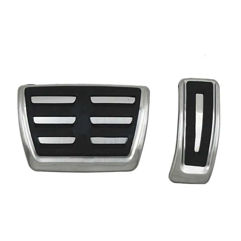For Audi Q5 FY 2018-2021 Car Interior AT Automatic High Quality Stainless Steel Fuel Brake Footrest Pedal Cover Cap Pad Trim Kit 5