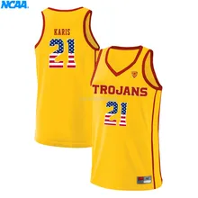 Новое поступление высокое качество USC троянс Karis#21 Стюарт#30 Футболка колледжа Джерси S-XXXL