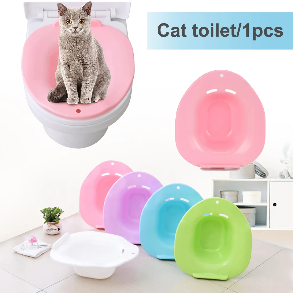 

Plastic Non-toxic Cleaning Pet Cat Toilet Portable Solid Cat Potty Tray Pet Toilet Training Kit Tool For Cat Small Dog