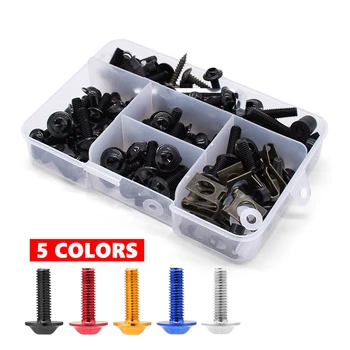 

175PCS Motorcycle Fairing Bolts Screw Aluminum Bodywork Screws Nut Kit For Suzuki gsxr 1000 1100 400 600 750 GSXR1000 GSXR1100