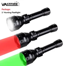T67 350 люмен белый/красный/зеленый Тактический рейку оружие Профессиональный охотничий фонарик для 18650
