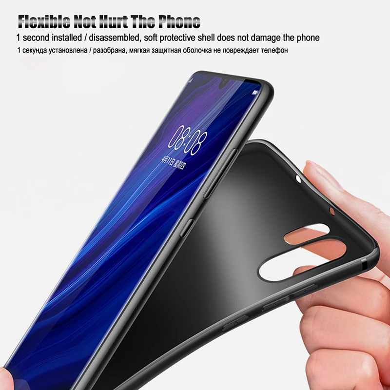 Чехол для huawei P20 P30 Pro P8 P9 P10 плюс P30 Lite Nova 2 плюс 2s 3 3i 4 4E 5 5i 6 SE матовый чехол-накладка для телефона чехол прозрачный мягкий тонкий чехол из силикона ТПУ