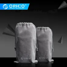 ORICO Телефон хранения бархатный мешок хранения для USB зарядное устройство/USB кабель/power Bank/телефон и многое другое серый цвет
