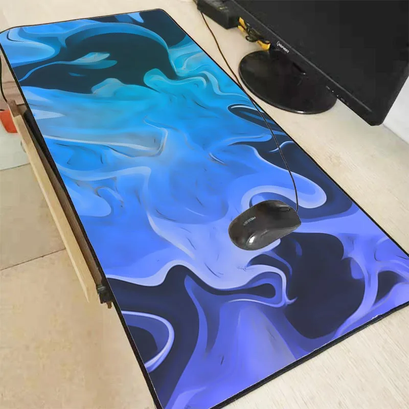 Mairuige Blue black marble Gaming Accessories Large Waterproof Mouse