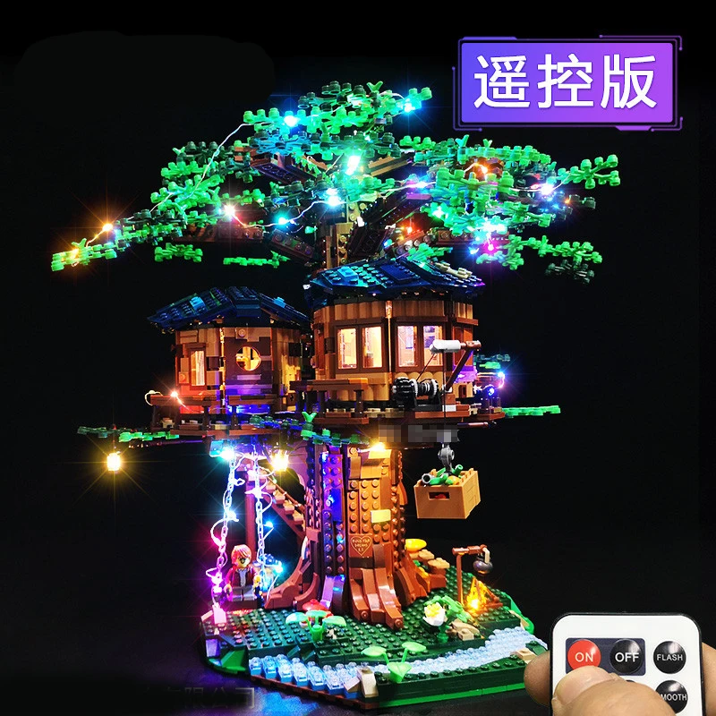 

Legoed IDEAS 21318 Tree House Building Blocks LED Light Parts RC Version Stage Light Line Full Set