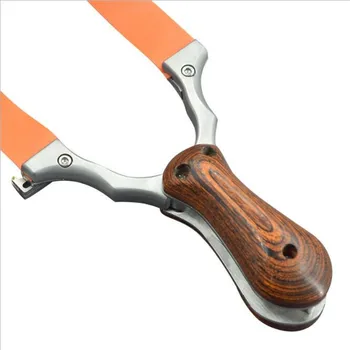 

Outdoor hunting folding slingshot precision shooting power portable disassembly stainless steel fiber slingshot with rubber band