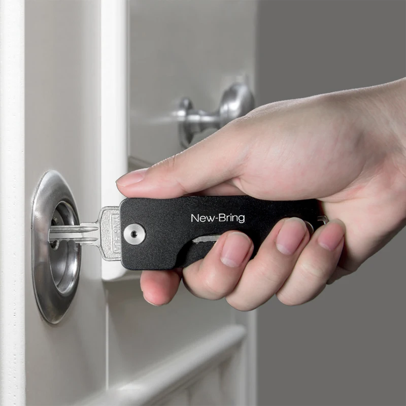 NewBring бумажники для ключей Алюминиевый металлический держатель EDC мужчин умная