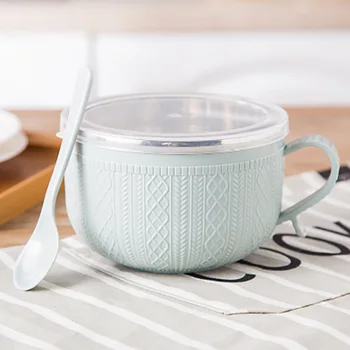 

Household Utensils Large Capacity Tableware Stainless Steel Anti-allergy Noodles Rice Soup Bowl Double Insulated With Lid