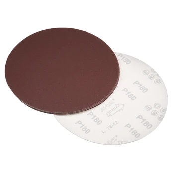 

uxcell 8-inch Hook and Loop Sanding Discs, 180-Grits Aluminum Oxide Flocking Sandpaper for Random Orbital Sander 5pcs