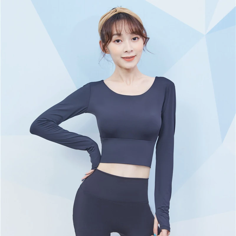

2020 Ladies Sports Top Yoga Training Clothes Spring and Summer Running Breathable Quick-Drying Tights T-Shirt Short Ladies