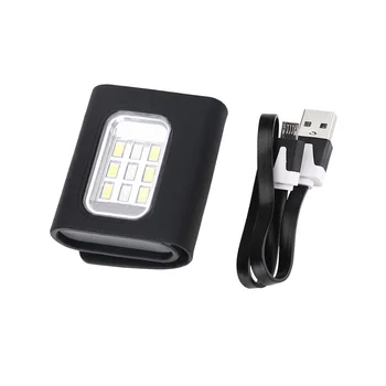 

1 pc LED Safety Lights USB Rechargeable Clip on Pocket Hands-Free Lamp Hat Floodlights for Running Night Walking