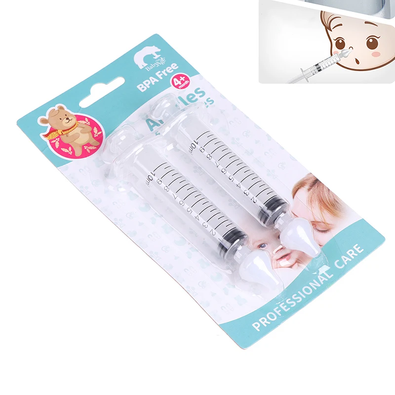 2pcs 10ml Baby Care Nose Cleaner Needle Tube Infant Clean Rhinitis Nasal Washer
