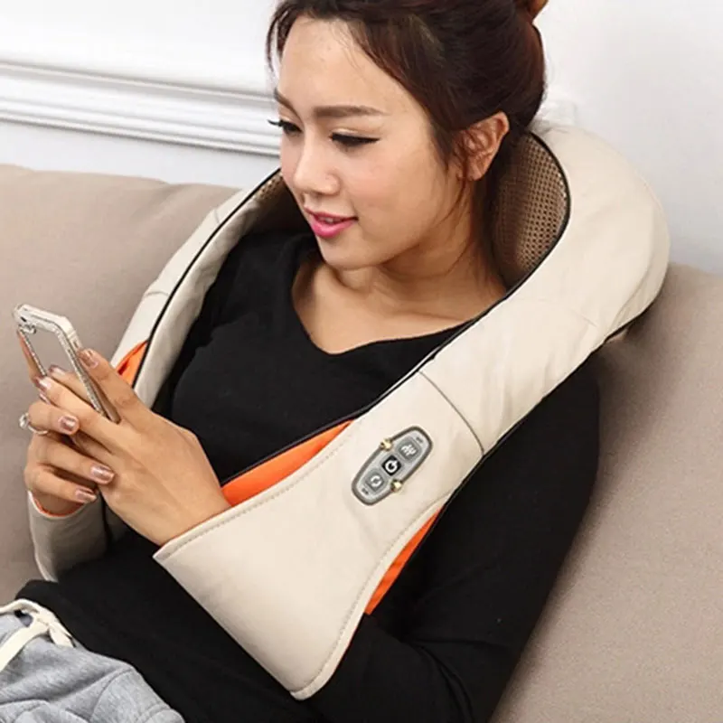 

Multi-function Neck Massager Deep Shiatsu Kneading Back Shoulder Massage with Heat for Muscles Pain Relief Relaxation