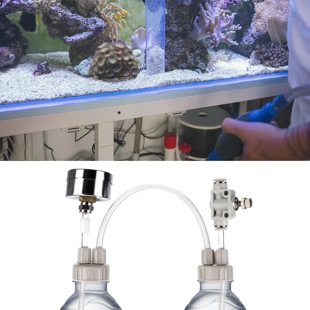 DIY CO2 Valve Diffuser Fish Tank Water Grass Pressure Air Flow Device Aquarium Supplies CO2 Generator System Kit