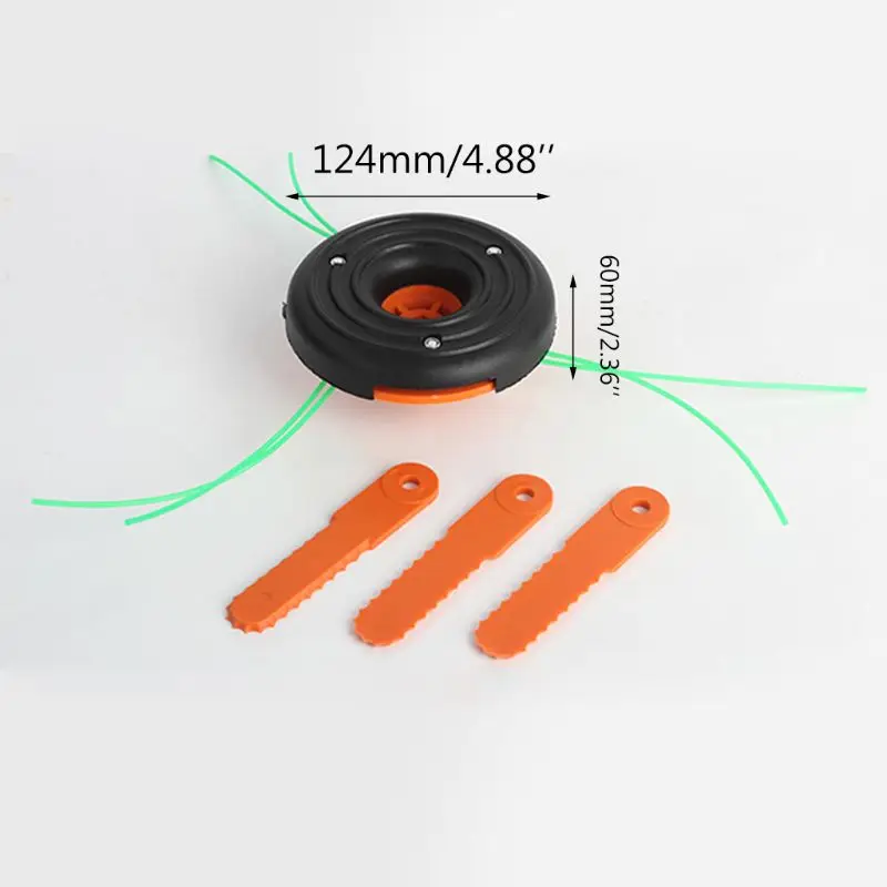 

Dual-purpose 3 Blade 3 Lines String Saw Brush Grass Trimmer Head Lawn Mower Cut X4YE