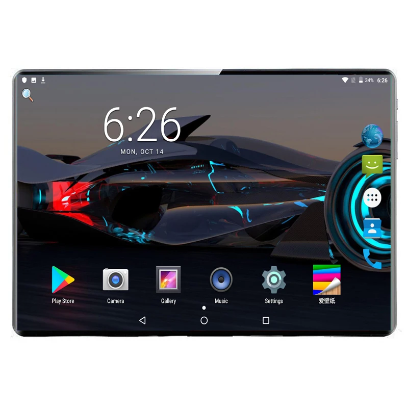 

10 inch Tablet PC Octa Core 6GB RAM 128GB ROM 3G 4G LTE Dual card call Android 9.0 WiFi 1280*800 IPS 2.5D G+G Steel Screen