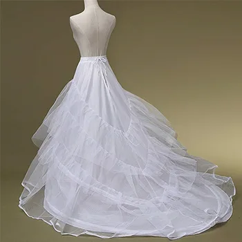 

Trumpet Petticoat Full-Sized Adjustable 3 Layers 2 Hoops Crionline White Puffy Skirt Vestidos Para La Boda Formal