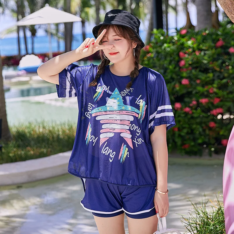 

Large Size Bathing Suit Plus-sized Womenswear Mm Belly Covering Slimming Large Bust Push up Bikini Three-piece Set Loose-Fit Con