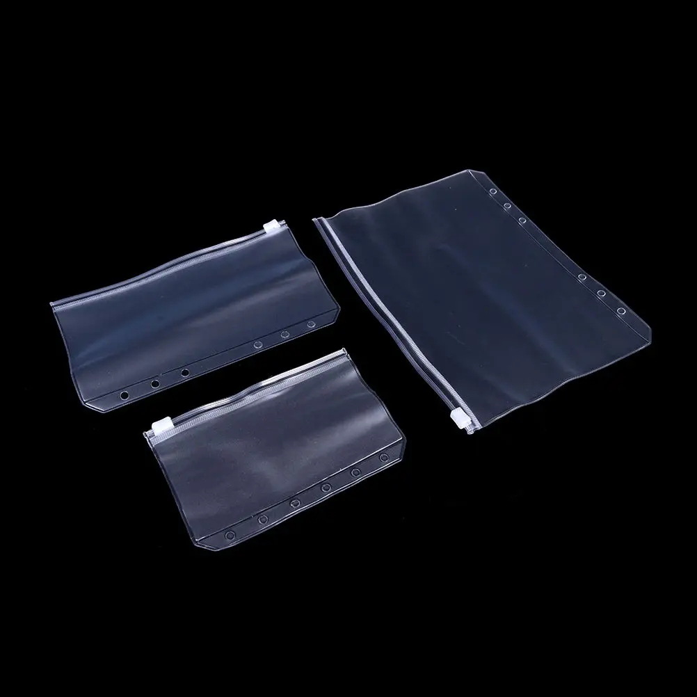 

PVC Transparent Business Cards Notes Pouch Planner Storage Bag for Traveler's Notebook Diary Day Planner Zipper Bag