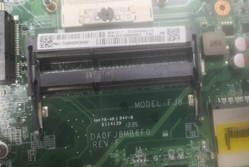 DA0FJ8MB6F0 материнская плата для ноутбука Fujitsu LIFEBOOK LH532 DDR3 HM76 GT620M 2 Гб Дискретная графическая плата s989 для ноутбука