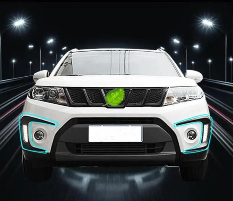 ABS пластик передняя противотуманная фара декоративная наклейка чехол для Suzuki Vitara