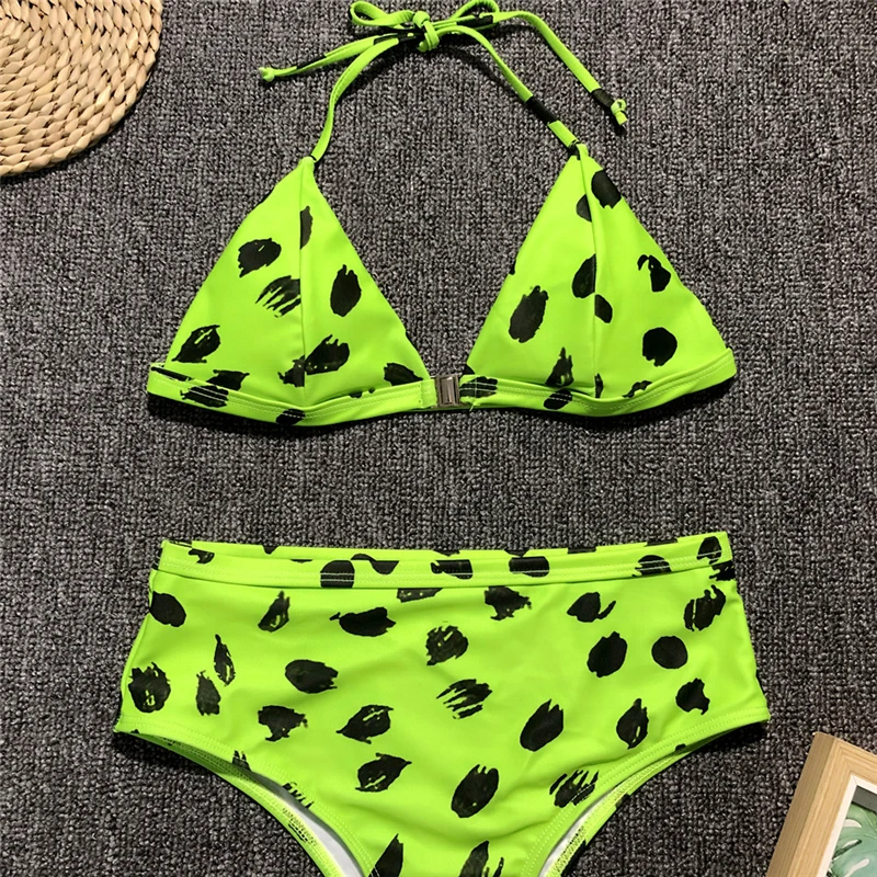 Print Bikinis High Waist Women Swimsuit Dot Micro Bikinis Female Beach Bathing Suits Women Biquini 2020 Sexy Swimming Suit S-L Print Bikinis High Waist Women Swimsuit Dot Micro Bikinis Female Beach Bathing Suits Women Biquini 2020 Sexy Swimming Suit S-L