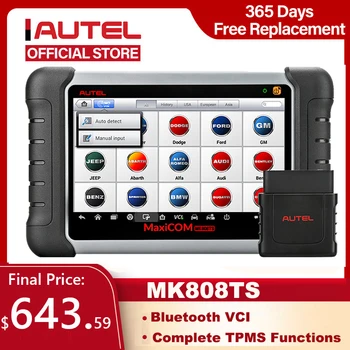 Autel MaxiCOM MK808TS OBD2 Bluetooth Scanner Car Diagnostic Scan Tool OBD 2 Code Reader Programing TPMS Sensor PK MK808 MP808 1