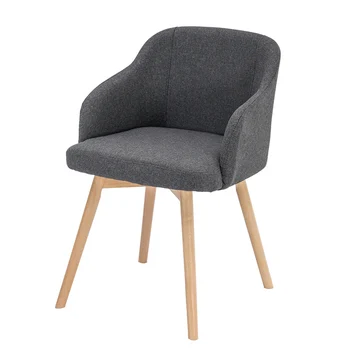 

Nordic Cloth Art Negotiation Chair Leisure Solid Wood Coffee Restaurant Computer Stool Home Modern Simple Back Dining Chair