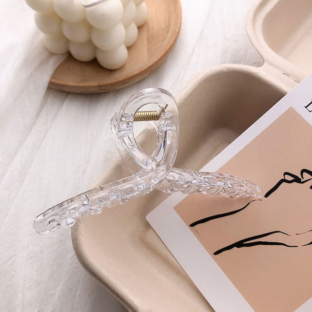 Pearl Hair Claw For Women Ladies Makeup Hair Barrettes Hair Accessories Korean Cross Crab Hair Clip Fashion Girl Headwear