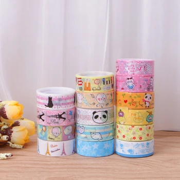 

10 Kawaii 4M Tapes Mix Designs Cartoon Adhesive Tape Set for Scrapbooking/Craft