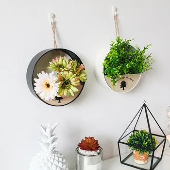 

INS Nordic Green Plant Fower Basket Newborn Baby In The Crib Infant Room Decor Photography Props Baby Bedroom Decoration Pacifyi