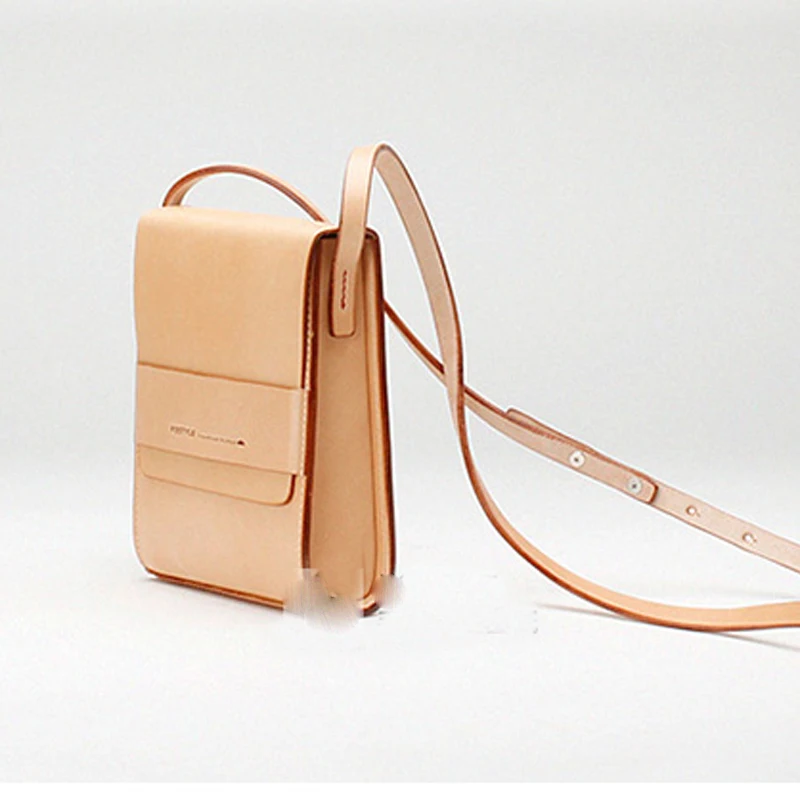 DIY leather craft women square shoulder bag kraft paper pattern template stencil 17x20x5cm
