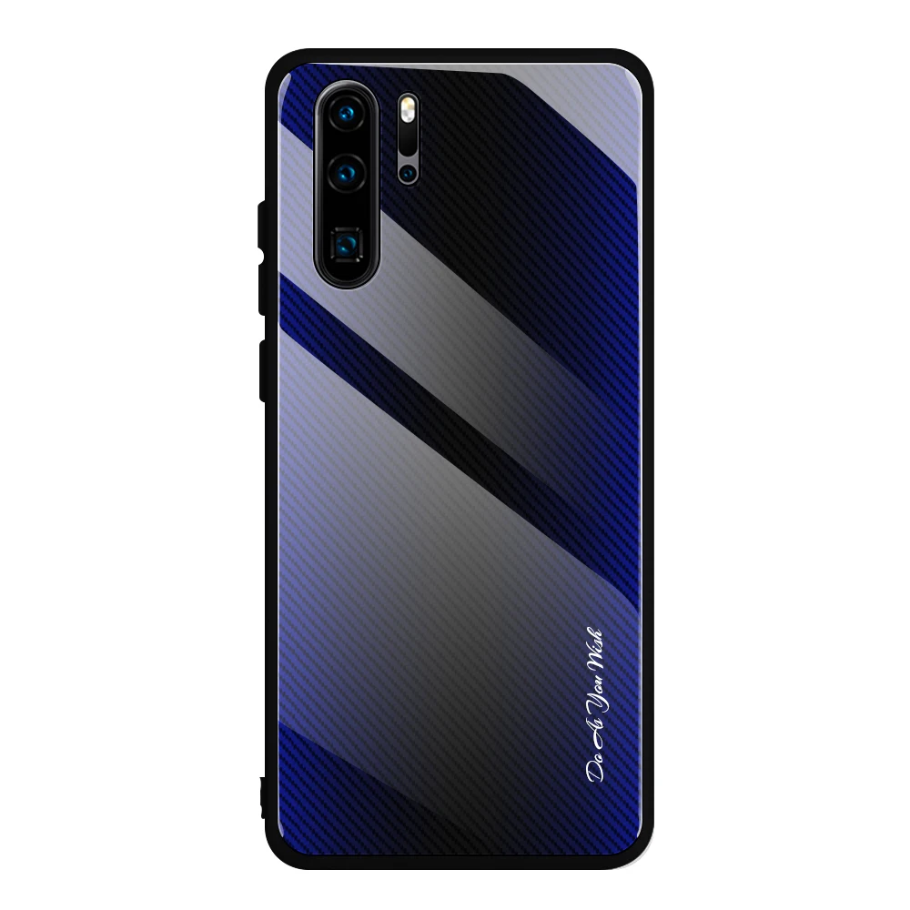 Чехол из закаленного стекла для huawei P30 P20 Lite mate 20 30 Pro, Роскошный чехол для P Smart Z Plus Nova 5 Pro 5 T, чехол s - Цвет: 03-Blue