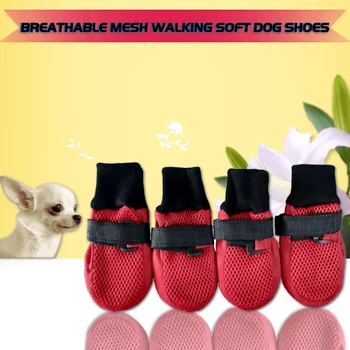 

Breathable Mesh Soft Bottom Dog Shoes For Dog No-Slip Waterproof Rain Dog Shoes For Pet Wear Paw Protector Outdoor Take A Walk