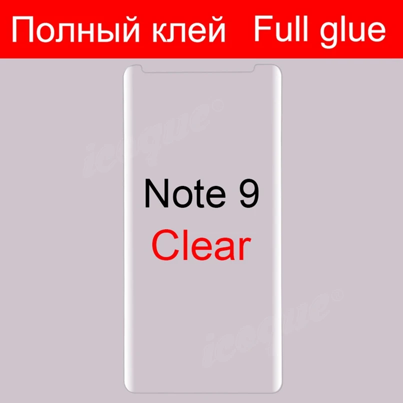 3D полное клеевое стекло для samsung Galaxy Note 10 Plus 9 8 S9 S8 S10 Plus защита экрана S9 S8 S10 Plus Note 10 Plus 9 8 Note10 закаленное стекло крышка - Цвет: Note 9 - Clear