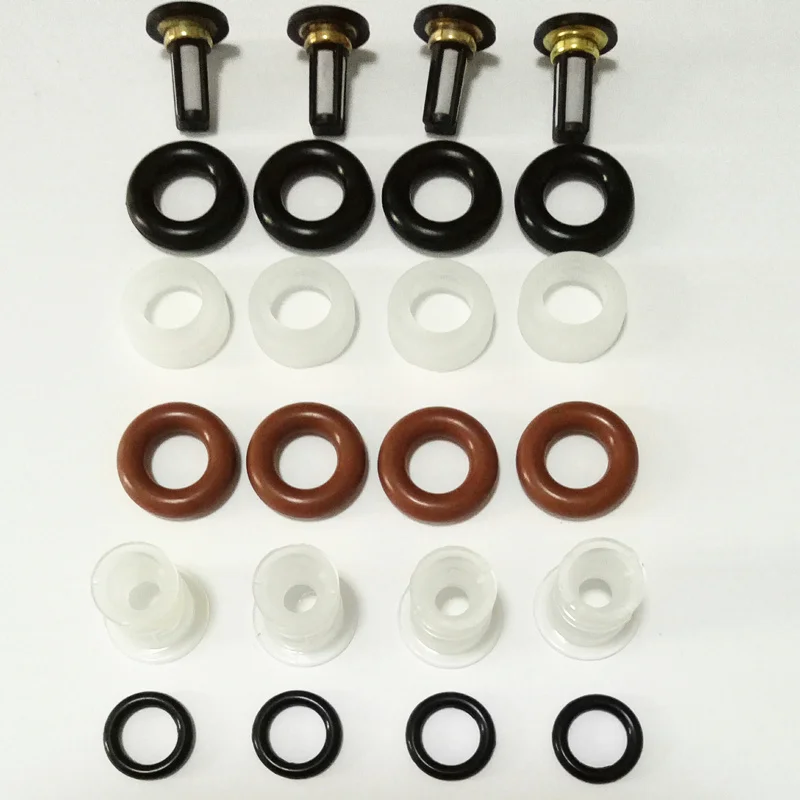 4set fuel injector repair kit for honda injection #16450 RCA-A01 16450PPAA01 15810-RAA-A01 replace filter orings washer caps
