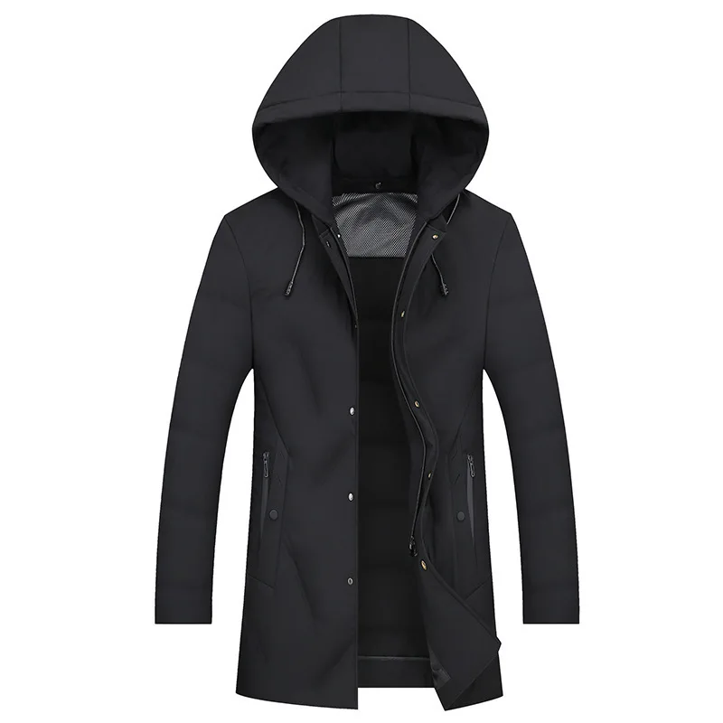 

Winter Middle Age Plus Fat plus Size Down Jacket Men Fat Medium Length Money Leisure Keep Warm Down Coat