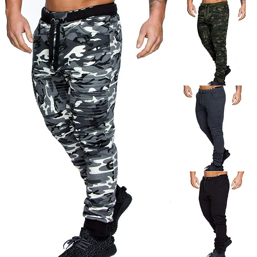 HEFLASHOR камуфляжные плиссированные штаны для фитнеса в Военном Стиле, уличная одежда для бега, спортивные штаны, спортивные брюки, moletom masculino