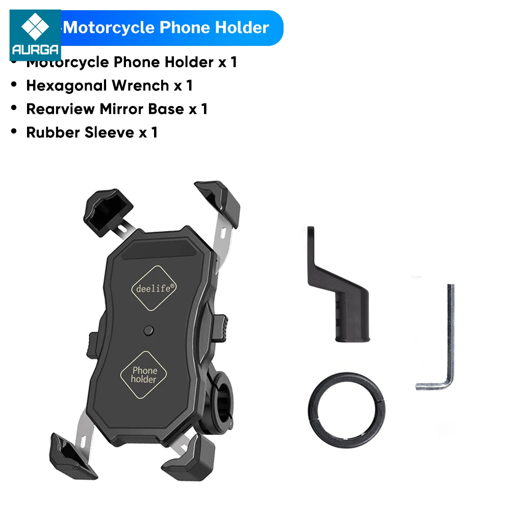 Deelife Motorbike Motorcycle Phone Holder Wireless Charging for Moto X-Grip Telephone Support Cell Mobile Stand Smartphone Mount