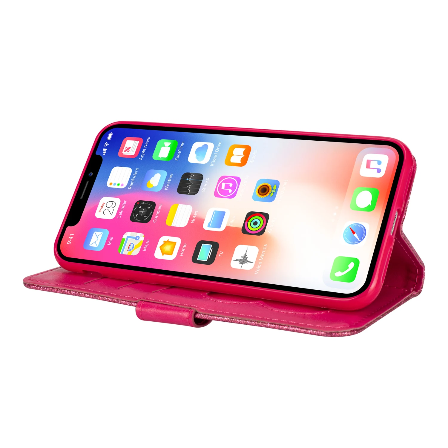  For iPhone 7 Case For iPhone 6 6s 7 8 Plus Flip Wallet Cases With Zip For iPhone XR XS Max Soft TPU PU Glitter Luxury Cover