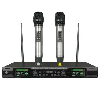 

Digital True Diversity UHF Wireless Microphone System Professional Single Handheld Mic Sound Stage Theater Mic
