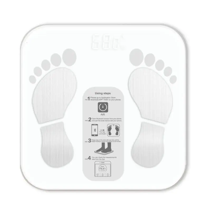 escala do peso de bluetooth da escala eletrônica da saúde do corpo