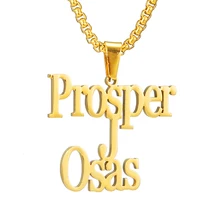 Custom Gold Name Necklace Personalized Stainless Steel Pendant Engrave Letter Jewelry Women Man Girl Jewellery Accessories Gift