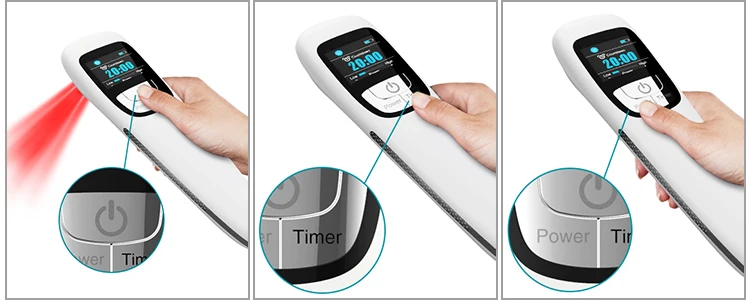 Portable Auto timer Red Light Laser Therapy Back Muscle Pain Relief Device Instrument