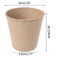 50 Pcs 6cm Garden Round Peat Pots Plant Seedling Starters Cups Nursery Herb Seed Tray Planting Tools Eco-friendly Biodegradable 6